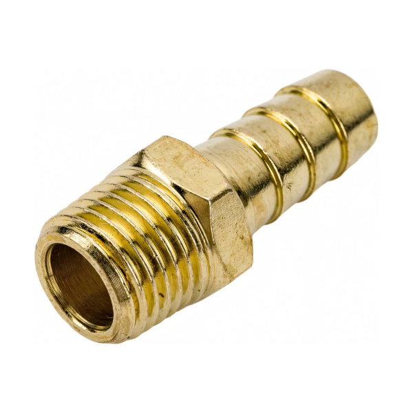 Соединение нар. резьба 1/4" х елочка 10 мм (латунь) ECO