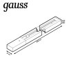 Шинопровод Gauss накладной 2м черный TR104
