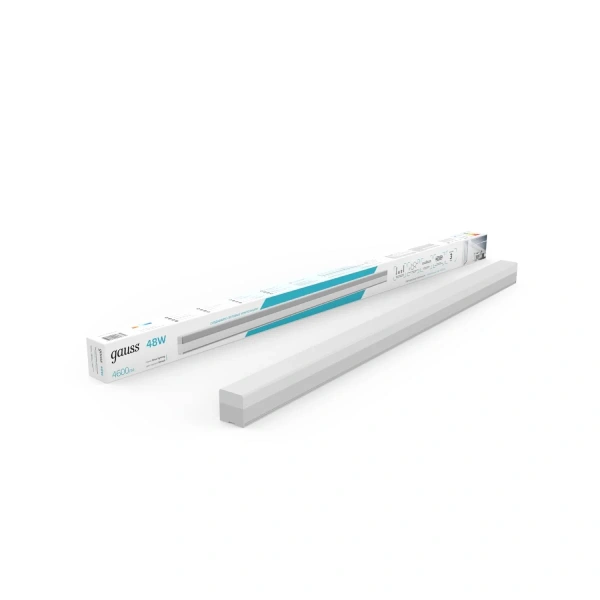 Светильник Gauss LED матовый IP40 1180*70*55мм 48W 4600Лм 4000K Shop Lighting белый 1/12 883525248