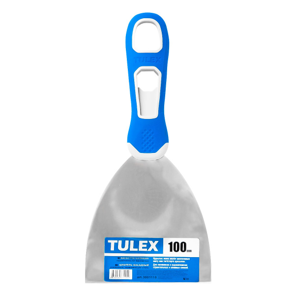 Шпатель фасадный "TULEX" 3001110 усиленный, нержавеющий, 2комп. ручка, 100мм