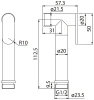 Гигиеническая лейка, черная, латунь, IDDIS, 020BBLGi20