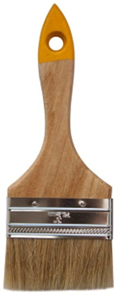 Кисть плоская "Хобби" натур щетина дер рукоядка 75мм 0101930