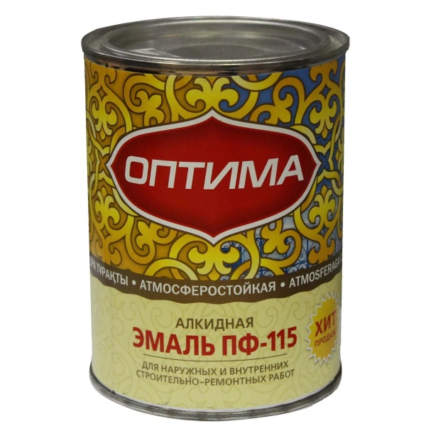 Эмаль Оптима ПФ-115 голубая 0,9 кг