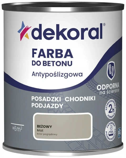 Dekoral Противоскольз. краска для бетонн. полов беж. 5л