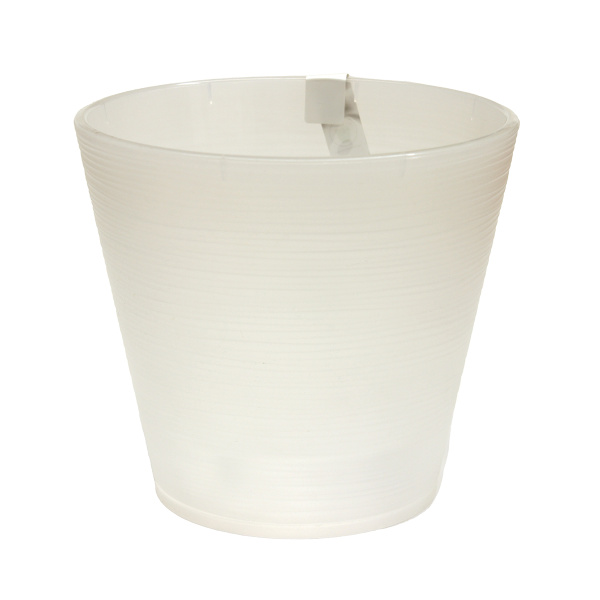 Горшок пластиковый с вкладкой, Конус Прозрачный  д.20 3,7 л.)