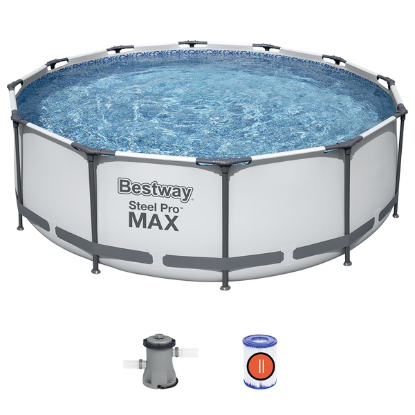 Бассейн каркасный Bestway 366х100 см комплект Ф-насос 56260