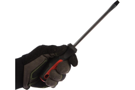 Отвертка Anti-Slip, SL8,0х150 мм, CrV, 2к рукоятка// Matrix