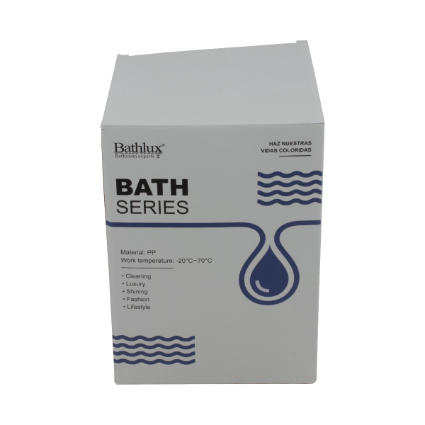 Набор для ванной Bathlux (ведро, дозатор, 2 стакана, мыльница, гарнитур для туалета) серый 72253B