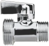 Кран-мини 1/2" х 3/4" н/н, ХРОМ-POLISH.латунь, ГОСТ, MPF