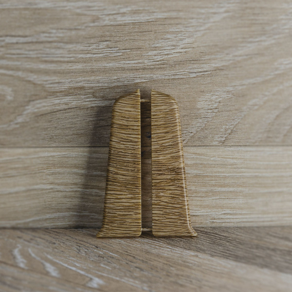 Торцевые для плинтуса 70мм "Деконика", 211 Дуб рустик