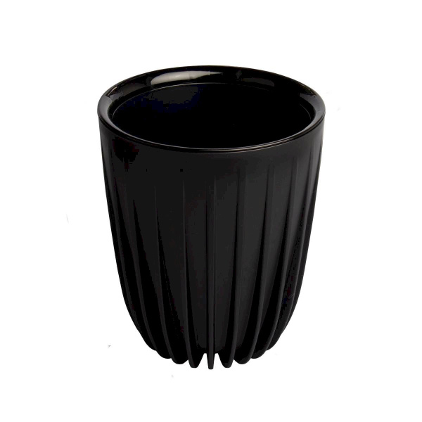 Горшок пластиковый с вкладкой, Сигма черный СИ 25-75