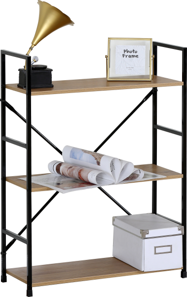 Стеллаж металлический GDX в стиле Лофт 3 полки 58,6х23,5х80 см CN