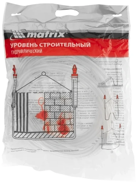 Гидроуровень,удлиненная колба, рельефная градуировка, 10м// Matrix
