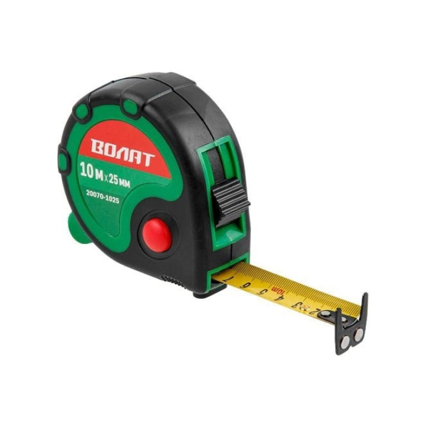 Рулетка 10м/25мм обрезин. корп. ВОЛАТ (быт.), арт.20070-1025