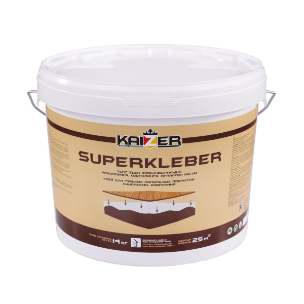 Клей для гладких напольных покрытий Kaizer, для вн. Работ Superkleber,  1,3 кг