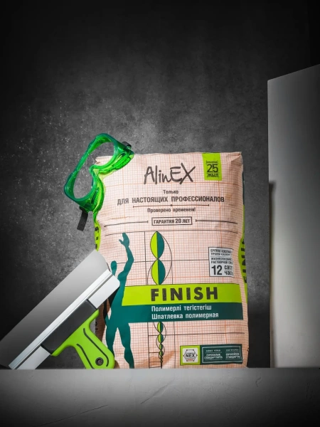 Шпатлевка AlinEX FINISH, 5кг (полимерная) Мешок 5кг