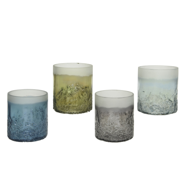 Подсвечник Decoris 10х11 см стекло 4 цвета в ассорт. 380692 Kmg