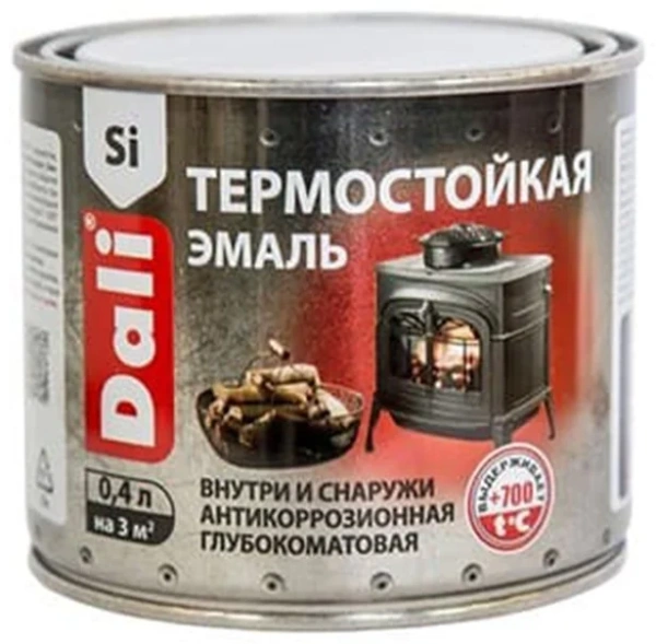 Эмаль термостойкая Dali черный 0,4 л