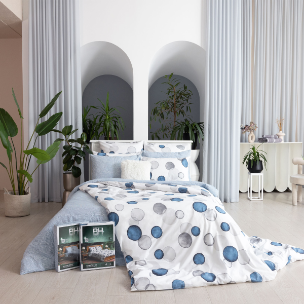 Комплект постельного белья Волшебная Ночь WATER RINGS 2сп 50х70 см перкаль 925646