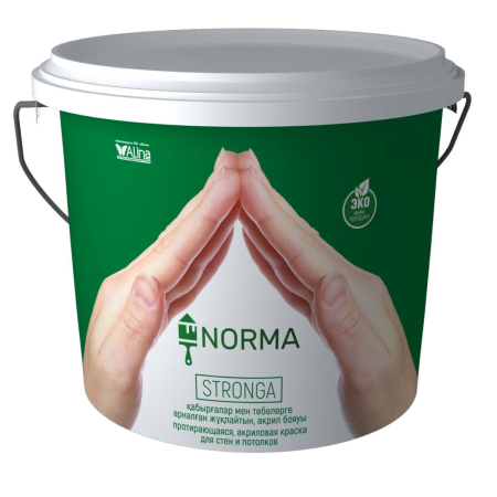 Краска водоэмульсионная, NORMA Stronga, 4,5 кг (интерьерная, протирающаяся)