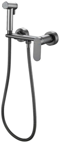 Смеситель с гигиеническим душем HAIBA HB5516-3 графит