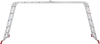 Четырехсекционная лестница-трансформер, стремянка, алюминиевая, шарнирная 4х5, нагрузка до 150 кг