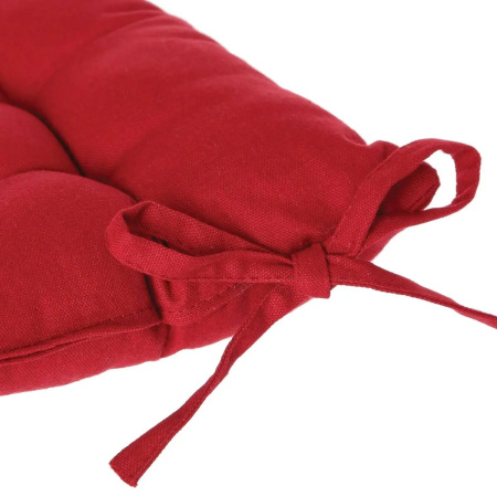 Подушка на стул Atmosphera с завязками 38х38 см красная 103851G