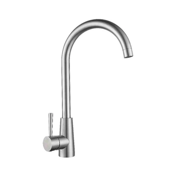 Смеситель д/к GROSS AQUA 3211611SS Neosteel с выс. изливом