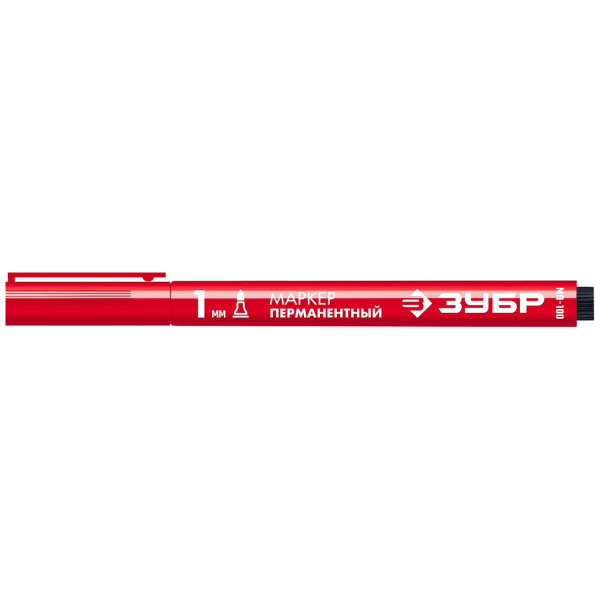 Маркер ЗУБР МП-100 красный, 1 мм заостренный перманентный