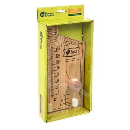 Термометр с песочными часами Банные штучки, 27,8х14х5,3 см 18036