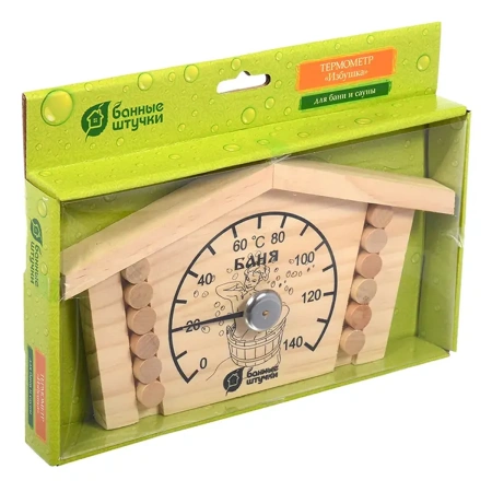 Термометр Банные штучки, Избушка 23х12,5х2,5 см 18014