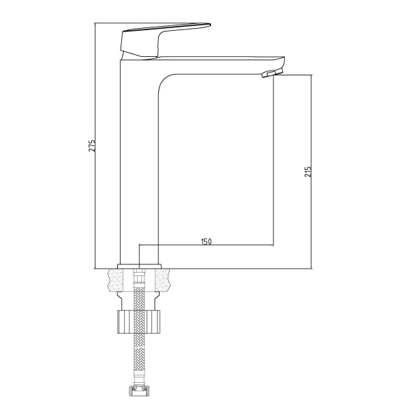 Смеситель д/р Gross Aqua 6230520C Flat