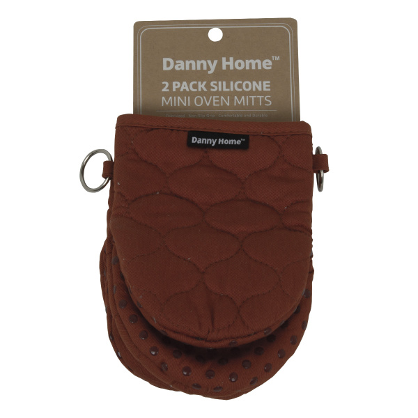Набор кухонных рукавиц Danny Home 2 шт 25х15 см красный KG02-01B