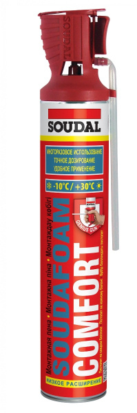 Пена монтажная SOUDAL окна двери GENIUS GUN 12*750мл