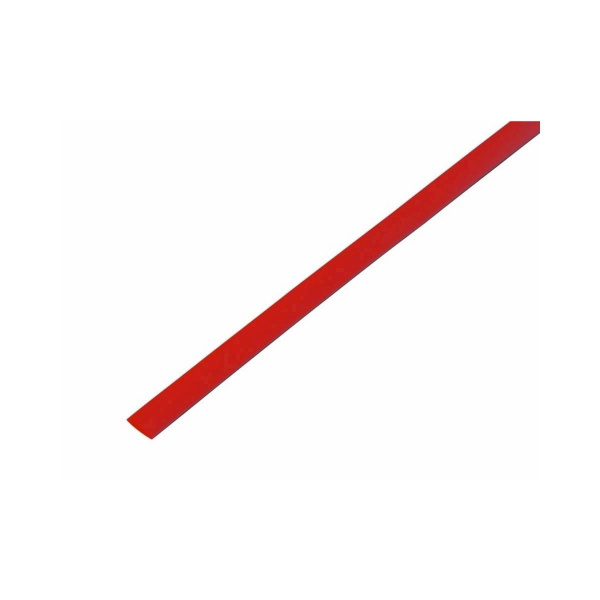 Трубка термоусаживаемая ТУТ нг 6,0/3,0мм, красная,  1м REXANT
