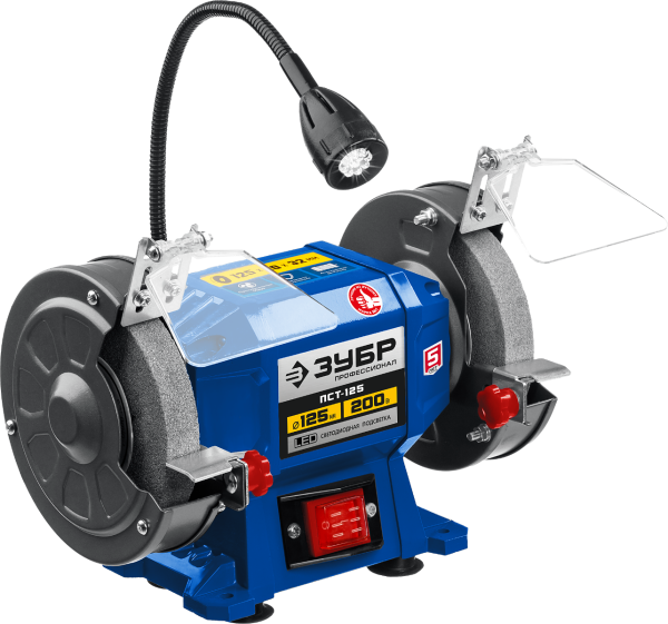 Заточной станок ЗУБР ПСТ-125 Профессиональный, d125 мм, 200 Вт