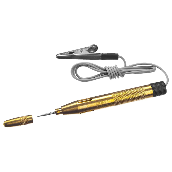 Тестер STAYER "MASTER" для автопроводки, латунный, 6-24В, 110мм