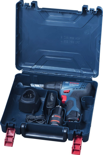 Дрель-шуруповерт аккумуляторная Bosch GSR 120-LI (2x 2.0 Ah) + набор оснастки (23 пр.)