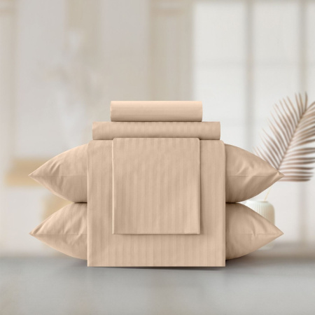 Комплект постельного белья Verossa Stripe Bronze семейный нав 50х70х2шт 70х70х2шт 747406