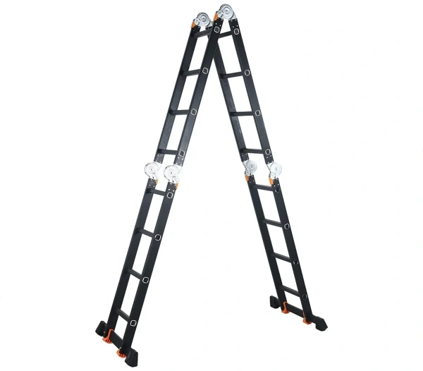 Лестница-трансформер алюминиевая черная 4*4 (KMP404A)