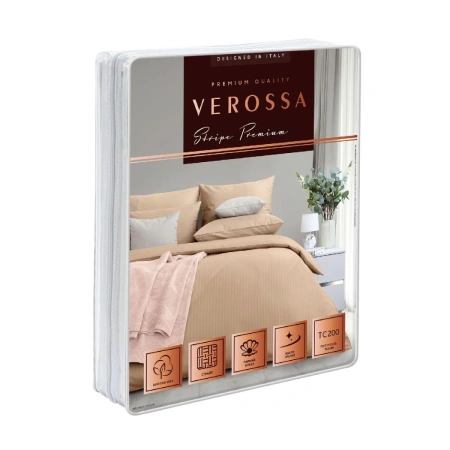 Комплект постельного белья Verossa Stripe Bronze 1,5 сп нав 70х70х2шт 747391
