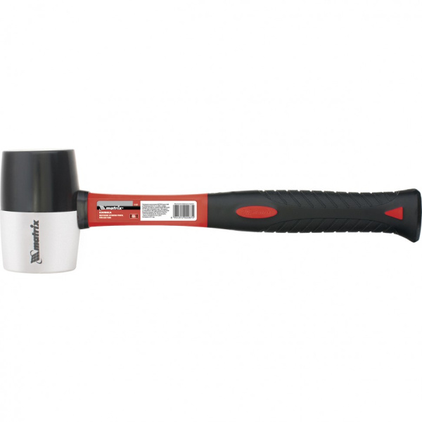 Киянка резиновая, 680 г, черно-белая резина, фибергласовая рукоятка// MATRIX