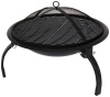 Гриль-очаг с крышкой, складные ножки 0,8 мм Ø 56х43 см 2206 CN