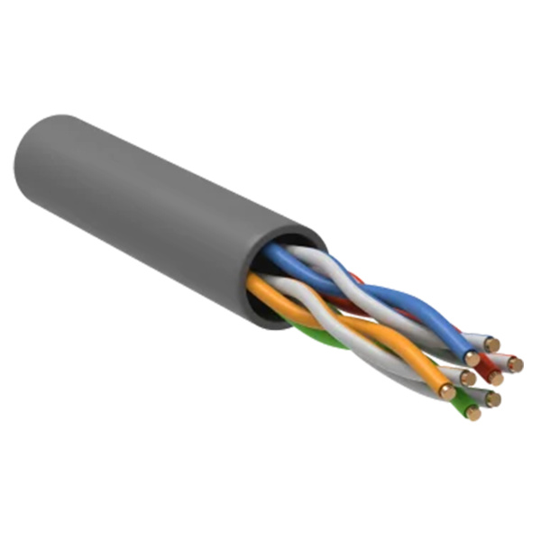 Кабель в. п. U/UTP кат. 5E 4 пары PVC 1м сер. GENERICA BC1-C5E04-111-305-G