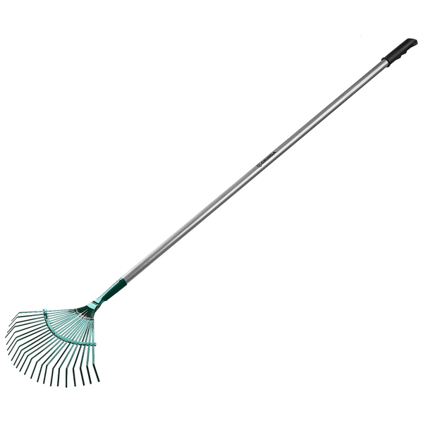 Грабли веерные GRINDA, PR-40 ALU, 440 х 250 х 1630 мм, 22 плоских зубца, алюминиевый черенок, PROLin