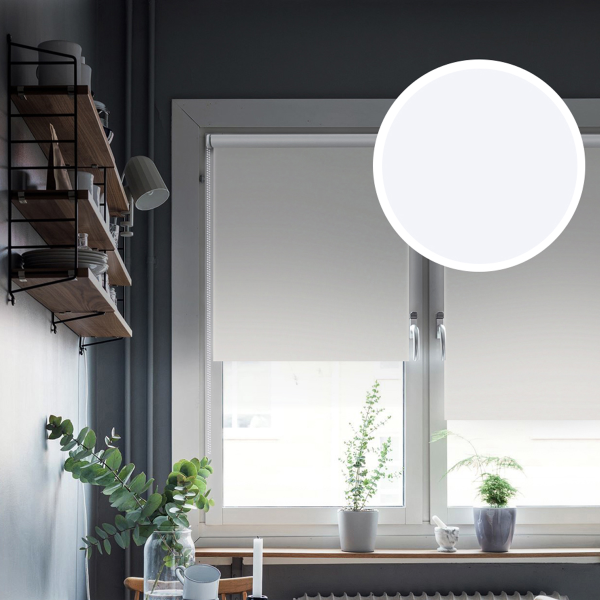 Штора рулонная Blackout LUX цвет белый 83*170 см 81741083170