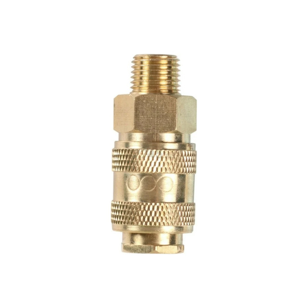 Соединение быстросъем. МАМА х нар. резьба 3/8" (латунь) ECO, арт.AB-F/MT38