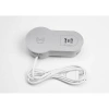 Бокс настольный встраиваемый 2 USB, 1 Type-C, беспроводная зарядка, шнур 1,5 м., серебро