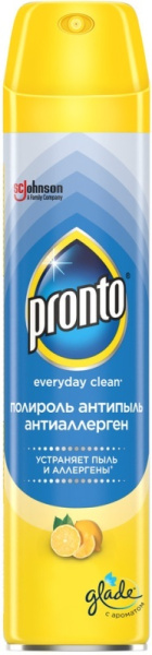 Полироль Pronto Антиаллерген для мебели и различных поверхностей 250мл