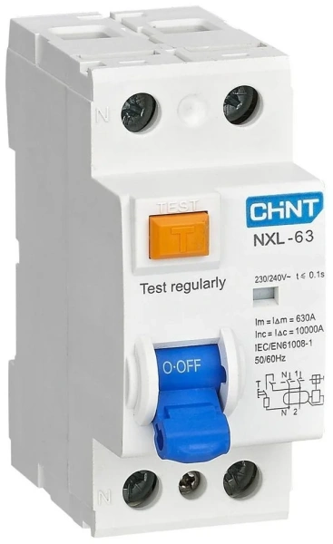 Устройство защитного отключения, CHINT, 280720 NXL-63, 6kA 1P+N 16A 30mA AC